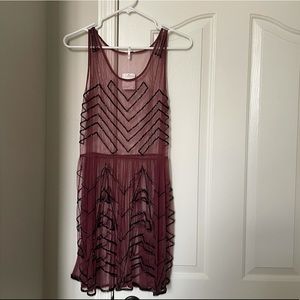 Pun sheet Free People dress with black beading